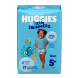 Huggies Little Swimmers Disposable Swim Diapers, Size 56 (32+ lbs), 17 Ct
