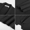 GRACE KARIN Womens Cropped Sweater Blazer Lightweight Cardigan Dressy Work Long Sleeve Shrug Knit Blazer Business Casual (Black, M)