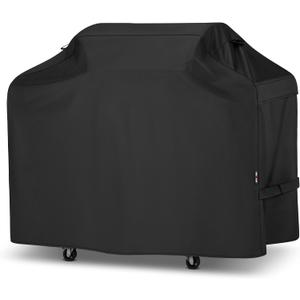 Unicook Grill Cover 70 Inch for Outdoor Grill, Large BBQ Cover with Side Handles and Air Vents, Heavy Duty Waterproof, Fade Resistant, Compatible with Weber Charbroil Nexgrill Kenmore BBQs, Black