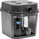 Superior Pump 92017 Superior 3/10 HP Compact Remote Sink/Drain Pump System , Black