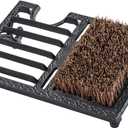 MyGift Boot Scrapers with Brushes Outdoor, Heavy Duty Cast Iron Shoe Cleaner Mat, Vintage Rustic Black Angled Boot Dirt Cleaner Brush, Perfect for Porch, Garage, and Farm