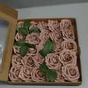 Ling's moment Artificial Flowers 25Pcs Dusty Rose Roses Decor w/Stems,3" DIY Foam Floral for Wedding Bouquet/Centerpieces, Outdoors Party Backdrop, Room/Table, and Garden/Pot Decorations