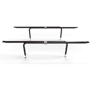 Bed Slats Center Support System | Adjustable Length & Height Tubular Steel with 4 Legs | Fits Full, Queen, King & California King Bed Frames