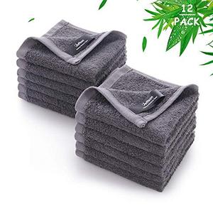Wash Cloths Only 11Pack, Super Soft and Skin Friendly Face Towel for Sensitive Skin, 10x10 inch Small Face Washcloths, Reusable Washable Makeup Remover Cloths, Easy to Rinse Grey Facial Cleansing Cloths