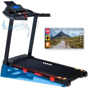 Treadmills for Home, 15% Auto Incline, 0.5-10 MPH, 18" Belt, 3 HP, 350lb Capacity, Foldable, Bluetooth App