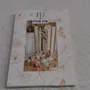 EASY JOY Crepe Paper Flowers BannerWhite Blush Pink Paper Flower Banner Spring Hanging Paper Flower Garland Paper Leaves Banner for Spring Birthday Wedding Home Decorations