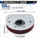 LOCOPOW 29461-99 HD-1499 Air Filter for Harley Davidson Dyna Road King Electra Glide Ultra Classic Fat Boy Heritage Softail Deluxe Deuce Springer Custom Standard Wide Super Glide Low Rider Bob