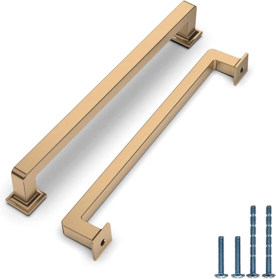 10 Pack 6.3 Inch(160mm) Kitchen Cabinet Handles Champagne Bronze Cabinet Pulls Kitchen Cabinet Hardware Drawer Pulls for Dresser Cupboard Wardrobe