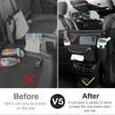 Leather Car Seat Organizer for Handbag/Purse Fits Between Front Seats, Holds Wallet, Phone & Essentials. (Modle A/Black)