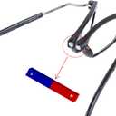 Magnetic Blue Light Blocking Reading Glasses for Presbyopia, Blue Light Filter, and Interchangeable Adjustable Straps (Black)