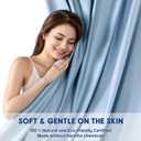 SONORO KATE 100% Egyptian Cotton Sheets - 1200 Thread Count, Luxury & Cooling Hotel Cotton Bed Sheets Set 4 Piece, Sateen Weave for Soft Feel, Fits Upto 16" Mattress (French Blue, Queen)
