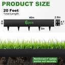 Steel Landscape Edging 6-Pack, 8" H X 40" L Bendable Metal Edging for Landscaping, No-Dig Metal Landscaping Edging for Yard, Lawn Edge, Pathway & Flower Beds (20Ft Total)