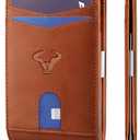 BULLIANT Slim Wallet Men, Leather Wallet Front Pocket Card Holders for Gift Men 3"X4.3"