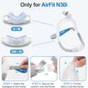 Cushion for Airfit N30i - IBEET Nasal CPAP Mask Cushion Replacement for N30i Nasal Cushion - Stay Put for Leak-Proof Seal, Medium (Blue)