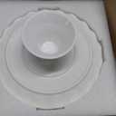 White Cake Stand, 10 Inch Cake Stands for Tea Party, Round Dessert Stand for 8 Inch Cake, Small Cake Plate Cupcake Stand for Dessert Table Display, Ruffle Trim