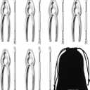 Artcome Seafood Tools Set including 7 Forks and 6 Lobster Crab Crackers Nut Cracker Set