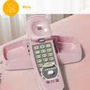 AT&T TRIMLINE 210 Corded Home Phone, No AC Power Required, Improved Easy-wall-mount, Lighted Big Button Keypad, 13 SpeedDial Keys, Last Number Redial, Mute, Flash, Volume Control, Princess Phone, PINK