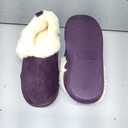 FamilyFairy Women's Warm Bootie Slippers Winter Cozy House Shoes Non Slip Indoor Outdoor with Fuzzy Collar 7-8