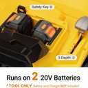 40V 15" Brushless Cordless Electric Dethatcher and Scarifier Compatible with Dewalt 20V Battery(Tool Only), w/12Gal Thatch Collection Bag, 5-Depth Adjustment, Quick-Fold, Walk Behind for Lawn Care