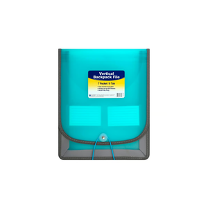 C-Line 1-Pocket Vertical Expanding Backpack Organizer File, 1 File, Color May Vary (58700), Green, 1" x 10 1/4" x 12 3/4"