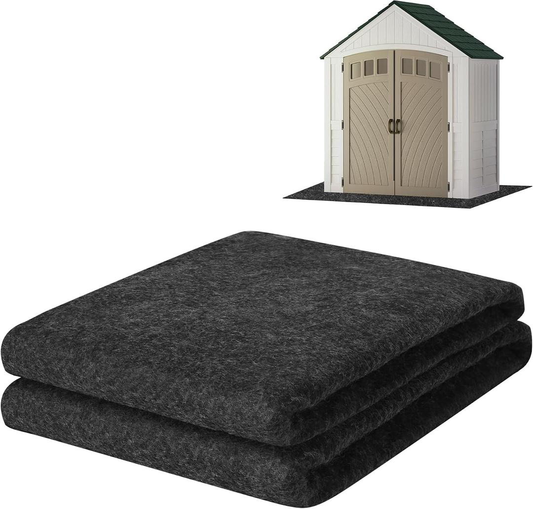 ToLanbbt Outdoor Storage Shed Floor Mat, 5 x 3 FT Waterproof Carport Mat, Washable Furniture Pad with Non Slip Backing for Dust, Oil, Protection, Storage Shed Not Included