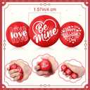 50 Pcs 1.5 Inch Valentine's Day Stress Balls Bulk Valentine Party Favors Mini Foam Squeeze Balls for Adults Stress Relief, Valentines Day, Gift Bag Fillers