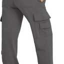 Waitfairy Wide Leg Sweatpants Women Cargo Pants Fleeece High Waisted Baggy Sweatpants for Women Casual Pants with 8 Pockets (XL)