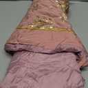 47" Large Christmas Tree Skirt Gilded Snow Snowflake Indoor Nordic Style Bright Colored Rustic Luxury Xmas Cushion Party Treatments, Pink (47.2 inches)