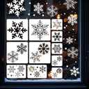 11 Pcs Large Snowflake Stencils for Windows, Reusable Christmas Stencils for Glass, Wood, Fabric, Wall, Card, Doormat, DIY Holiday Painting Templates