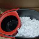 O-Cedar EasyWring Microfiber Spin Mop & Bucket Floor Cleaning System + 2 Extra Refills, Red/Gray