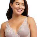 Bali Women's Lace Underwire Bra, One Smooth U Comfort Stretch Full-Coverage Lace Bras for Women, Convertible, 42D