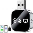 Wireless Carplay Mirror Link Adapter, 2026 Upgrade 3 in 1 Compatible with Airplay/Android Auto/Carplay for Cars with Built-in Wired Carplay Plug, USB Adapter for iPhone Apple Android(for iPhone)