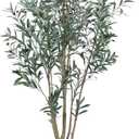 Artificial Olive Tree 8FT Tall Faux Silk Plant Fake Potted Olive Tree with Branch Leaves and Lifelike Fruits for Home Office Store Decor Indoor