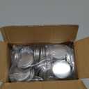 BEAMNOVA 100 Sets 44mm / 1.73 in (Approx. 1-3/4 inch) Metal Button Supplies Blanks, for Round Pin Maker Machine, Matte Metallic Back, Hand Press Badge Making Parts