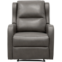 Rocker Recliner, Glider Rocking Chair, Nursing Chairs Swivel Glider Recliners with Soft Backrest, Leathaire Manual Reclining Sofa for Living Room Bedroom Apartment, Dark Brown