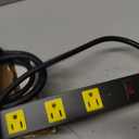 SURAIELEC 12 Outlet Long Metal Power Strip, 15 FT Cord Surge Protector, Angled Flat Plug, Wide Spaced Outlet Power Bar, 15A Breaker, Wall Mountable, Industrial Heavy Duty for Work Bench, Shop, Garage