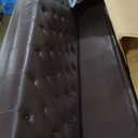 GarveeHome 81 in Leather Couch for Living Room, Modern Sofa Couch with Deep Seat and 2 Pillows, Handmade Button Tufted 3 Seater Sofa, Leather Sofa for Apartment, Office, Dark Brown