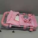 GAGAKU Baby Doll Stroller for Toddlers, Foldable Toy Stroller with Storage Basket and Bag, Diapers - Reborn Doll Accessories for Girls & Kids Ages 3+, Pink
