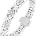 Jecanori 5X Strength Magnetic Copper Bracelet for Women Ellipse Magnets Pure Copper Magnetic Bracelet Premium Butterfly Clasp & Adjustable Length Four-Leaf Clover Health Bracelets