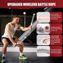 Weighted Ropeless Battle Ropes, Heavy Duty Portable Cordless Battle Ropes for Home Gym with Poster, Workout Exercise Rope for Strength Building, HIIT and Low-Impact Aerobic Training for Men & Women