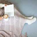 Valentines Day Gifts for Her - Spa Gift Box with Candle, Cozy Blanket, Tumbler & Bracelet - Romantic Self Care Package for Wife, Girlfriend - Birthday, Thinking of You (Taupe)