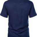 ZEROYAA Men's Linen Shirts Short Sleeve Summer Casual Button Down Beach Shirt with Pocket (XL)