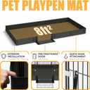 Guinea Pig Cages DIY Small Animal Playpen with Waterproof Liner, Expandable Cage for Guinea Pigs, Metal Wire Yard Fence Rabbit Cage