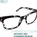 2SeeLife Wide Reading Glasses for Women Medium-Large Fit, Thick & Sturdy Frame, Spring Hinges, Premium Designer Readers, Gray Leopard, +3.50