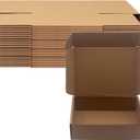 8x6x2 inch Shipping Boxes Pack of 25, Brown Corrugated Cardboard Box Mailer Boxes for Packaging Small Business ShippingRecyclable Moving Storage Mailing Boxes Bulk Book Literature Gift Giving