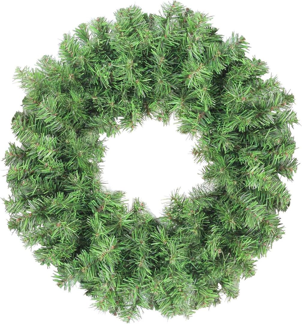30cm/11.8inch Green Christmas Wreath,Large Artificial Christmas Wreaths for for Front Doors, Display Windows and Courtyard Decoration