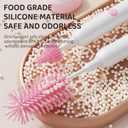 Rechargeable Electric Bottle Brush with Stand - 360 Spin Silicone Cleaner for Baby Bottles, Breast Pumps & Small Household Containers (Pink)