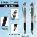 200 Pcs Operation Christmas Items Bulk Mechanical Pencils Bulk 0.7mm Medium Point Mechanical Pencil with Grip Smooth Writing Automatic Drafting Pencils Christmas Child Items(Black)