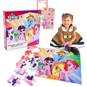 My Little Pony Floor Puzzle for Kids Set - Bundle with 36 Piece MLP Floor Puzzle, Stickers, More | My Little Pony Jigsaw Puzzles for Kids Ages 4-6