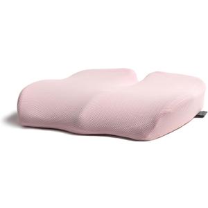 Pressure Relief Seat Cushion - Memory Foam Pressure Relief Seat Cushion - Orthopaedic Butt Pillow with Thigh, Hip & Tailbone Support | Relieves Pressure from Tailbone, Sciatica Pain (Standard, Pink)